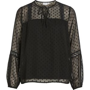 Blouse - V-hals - Lange Mouwen - Gerecycled Polyester - Blauw