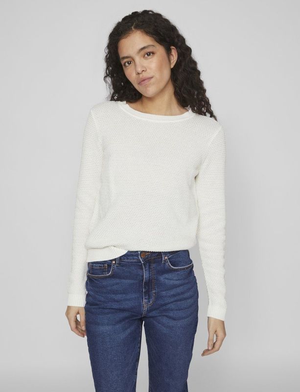 Vila Rundhalspullover »VIDALO O-NECK L/S KNIT TOP- NOOS«