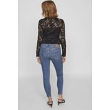 Vila - Sarah Wu02 - Skinny Broek - Blauw - Katoenmix