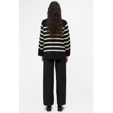 Object Objester Ls Knit Top Noos Truien & vesten Dames - Sweater - Hoodie - Vest- Zwart