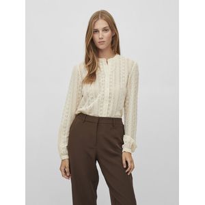 Vila Blouse Vichikka Lace L s Shirt- Noos 14082977 Birch Dames