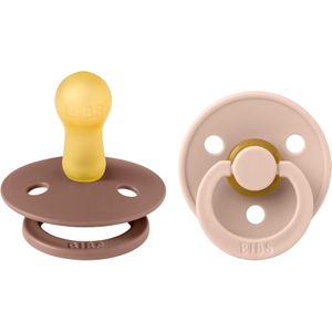 BiBS - Colour Pacifier - Stage 2 Fopspeen - 6+ Maanden - 2 Stuks - Woodchuck / Blush