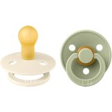 BIBS Schnuller Größe 2 Elfenbein/Salbei 2St