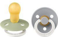 Bibs 3 Fopspeen Glow In The Dark Sage/cloud 2 Stuks