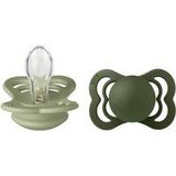 BIBS Speen Maat 1 Sage/Hunter Green Supreme Silicone 2st