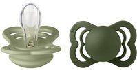 BIBS Speen Maat 1 Sage/Hunter Green Supreme Silicone 2st