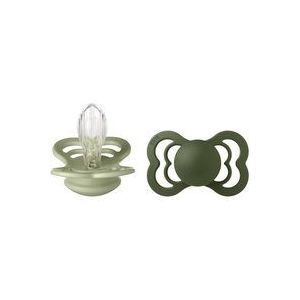 BIBS Supreme fopspeen - maat 2 - Sage / Hunter Green (2 stuks)