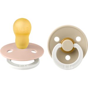 BiBS - Colour Collection - Stage 3 Fopspeen - 18+ maanden - 2 stuks - Blush Glow / Vanilla Glow