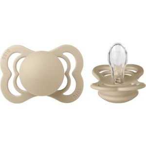 BIBS supreme speen | vanilla silicone | Maat 1 0-6 maanden