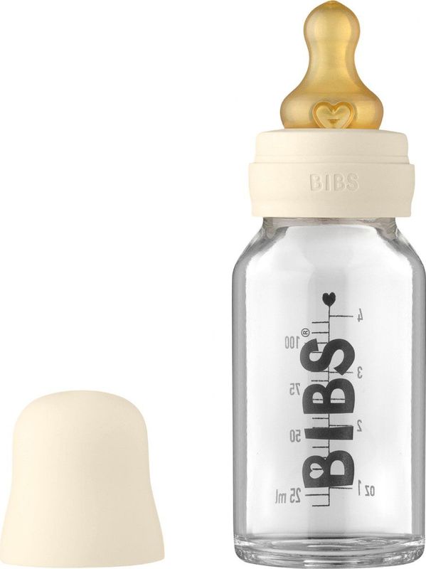BIBS - Babyfles Glas - Ivory - 110ml - Materiaal: Glas