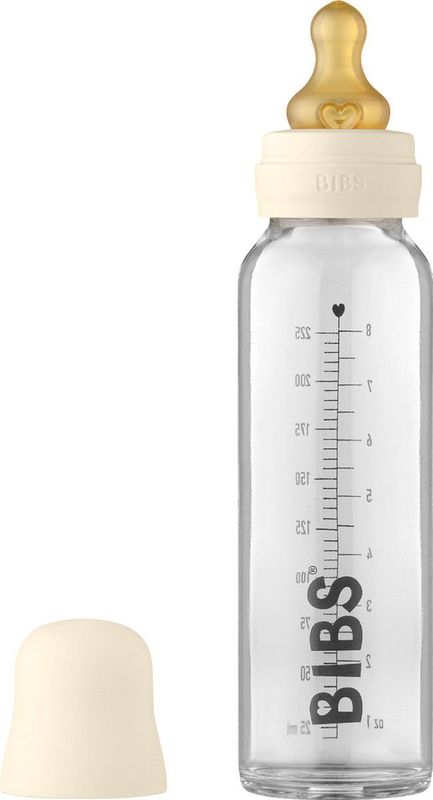 BIBS - Babyfles Glas - Ivory - 225ml - Glas