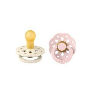 BiBS - Boheme Pacifier - Stage 1 Fopspeen - 2 Stuks - Ivory / Blossom