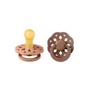 BIBS -Boheme Fopspeen Natuurlijk Rubber (2 stuks) Peach/Woodchuck