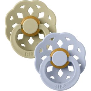 BiBS - Boheme Pacifier - Maat 2 - Fopspeen - 2 stuks - Khaki / Dusty Blue