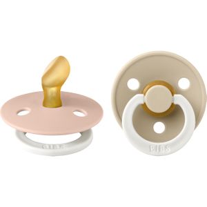 BiBS - Glow in the Dark - Maat 1 - Fopspeen - Anatomisch - Blush Glow / Vanilla Glow