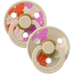 BiBs Studio Morning Bloom Fopspeen - 6-18 Mnd - 2 Stuks - Vanilla