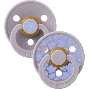 BiBs Studio Jasmin Fopspeen - 0-6 Mnd - 2 Stuks - Fossil Grey Mix