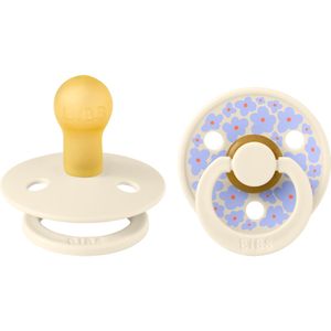 BiBs Studio Jasmin Fopspeen - 0-6 Mnd - 2 Stuks - Ivory Mix