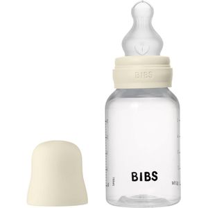 BIBS FlascheSchnuller Rund Silikon 1 Pack 150 Ml Slow Flow Elfenbein