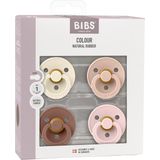 Bibs Colour Fopspeen 4 Pack Size 1 Ivory/Blush/Woodchuck/Blossom