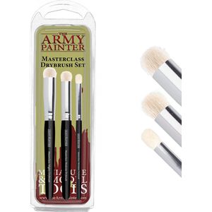 The Army Painter Masterclass: Drybrush Set, Hobby Brush Set in drie maten voor geavanceerde en professionele technieken voor tafelblad-, bordspellen en oorlogsspellen Miniatuurschilderen