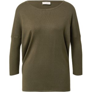 Gebreide Trui - Olive Night - Met 3/4 Mouwen - Zonder Capuchon