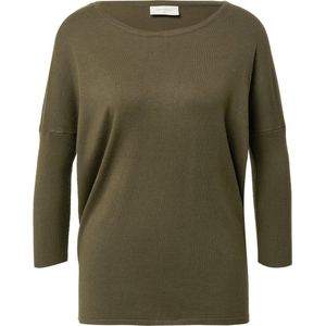 Gebreide Trui - Olive Night - 3/4 Mouwen - Zonder Capuchon