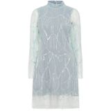 Bruuns Bazaar - Korte Jurk - Blauw - Polyester - Lange Mouwen - Opstaande Kraag