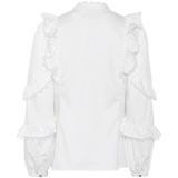 Bruuns Bazaar - Blouse - Wit - Regular Pasvorm - Rechte Mouwen