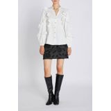 Bruuns Bazaar - Blouse - Wit - Regular Pasvorm - Rechte Mouwen