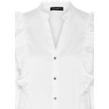 Bruuns Bazaar - Blouse - Wit - Regular Pasvorm - Rechte Mouwen