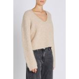 Bruuns Bazaar - Gebreide Trui - Beige - Regular Fit - V-hals