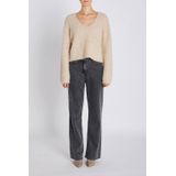 Bruuns Bazaar - Gebreide Trui - Beige - Regular Fit - V-hals