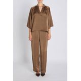 Bruuns Bazaar - Blouse Morel - Bruin - Dames - Elegante V-hals