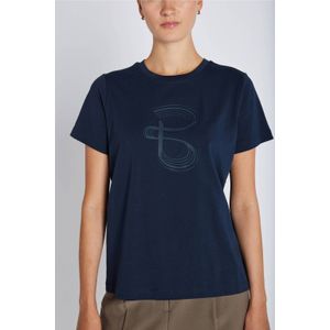 Bruuns Bazaar - Women Alnusbbruba Tee - T-shirt - Blauw - Katoen
