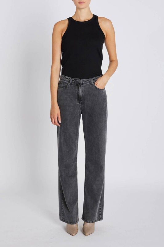 Bruuns Bazaar - Straight Leg Jeans - Grijs - Denim