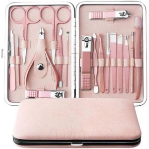UNIQ - 18-in-1 - Manicure- en Grooming Set - Lederen Etui