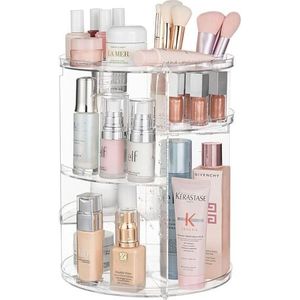 UNIQ - Roterende Beauty Organizer - Zwart - Kunststof - 80 Cosmetica