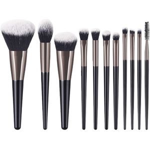 Technique - PRO Panther - Make-up Kwasten Set - Zwart - 10 Professionele Kwasten