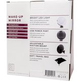 UNIQ - Vergroot Spiegel - Zwart - LED Verlichting - 10x Vergroting - 360° Verstelbaar