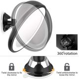 UNIQ - Vergroot Spiegel - Zwart - LED Verlichting - 10x Vergroting - 360° Verstelbaar