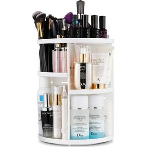 UNIQ 360° Roterend Make-Up Organizer - Beauty organizer voor huidverzorging en make-up - Opbergbox - Wit