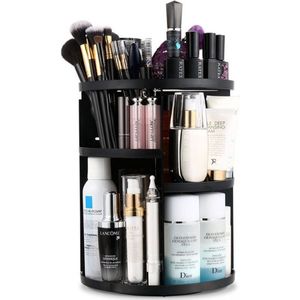 UNIQ 360° Roterend Make-Up Organizer - Beauty organizer voor huidverzorging en make-up - Opbergbox - Zwart