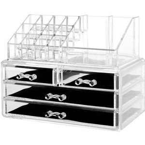UNIQ - SF1155 - Acryl Make-up & Sieraden Organizer - Helder - 4 Lades