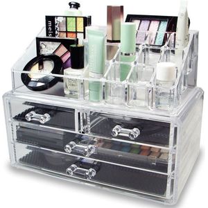 UNIQ Make-up Organizer met 4 lades SF-1155 (U330) - Cosmetica Opbergdoos - Transparant