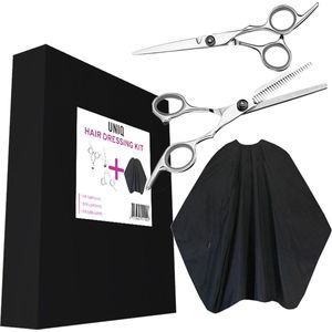 UNIQ - Kappersschaar Set - Zilver - 2-delig - Inclusief Etui