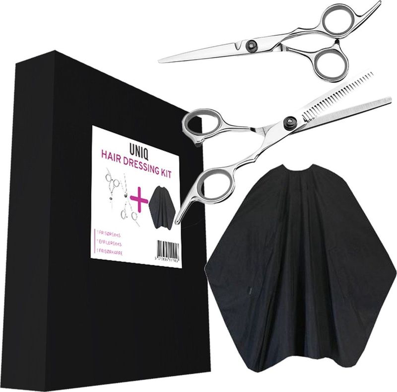 UNIQ - Kappersschaar Set - Zilver - 2-delig - Inclusief Etui