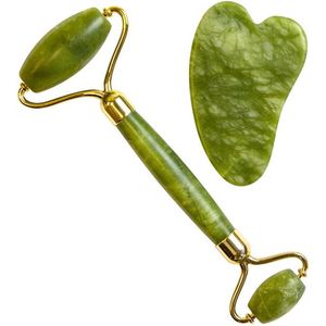 UNIQ Jade Roller + Gua Sha - Gezichtsroller - Face Roller - Gezichtsmassage roller - anti-aging