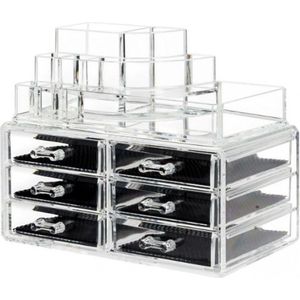 UNIQ Make-up Organizer met 6 lades SF-1158 (U340) - Cosmetica Opbergdoos - Transparant