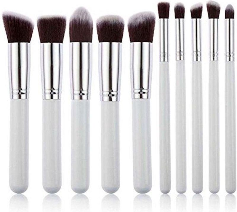 Technique - Pro 10-delige Make-up Kwastenset - Wit/Zilver - Make-up Accessoires